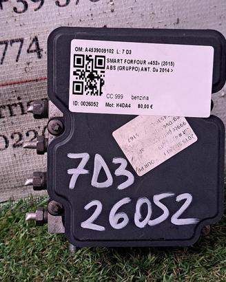 ABS SMART Forfour 453 A4539009102 H4DA4 benzina 99