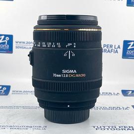 SIGMA 70 mm f2.8 EX DG MACRO PER NIKON + GAR.USATO