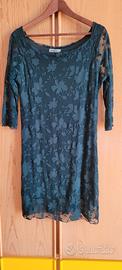 elegante vestito in pizzo elasticizzato tg 40
