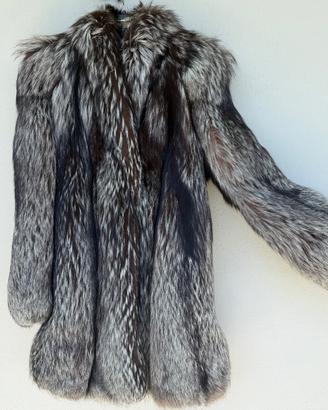 Pelliccia volpe argentata vintage