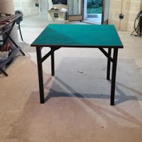 Tavolo da gioco, 90x90 artigianale, legno Massello