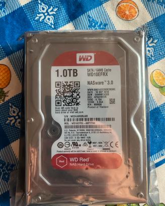 HD WD Red 1TB NAS WD10EFRX Nuovo Sigillato