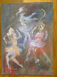 Quadro Mino maccari, olio su tavola