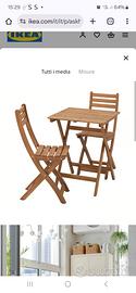 Tavolino e sedie da giardino ikea Askholmen