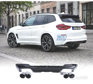 DIFFUSORE BMW X3 G01 LOOK M PERFORMANCE NERO LUCID
