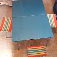 Tavolo picnic pieghevole anni 60