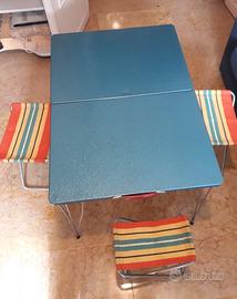 Tavolo picnic pieghevole anni 60
