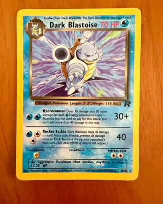 Pokemon Team Rocket Dark Blastoise 20/82, NO HOLO