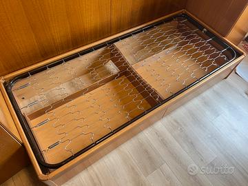 Letto con cassettoni e rete