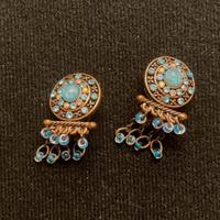 Orecchini a Clip con Strass e Perline