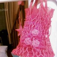 Originale borsetta sporta colore rosso in organza