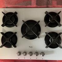 piano cottura a gas bianco Whirlpool