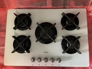 piano cottura a gas bianco Whirlpool