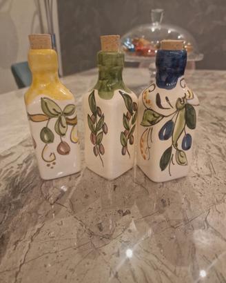 Bottigline olio ceramica vietrese