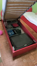 2 letti contenitore cameretta bimbi Colore ROSSO