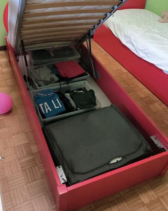 2 letti contenitore cameretta bimbi Colore ROSSO