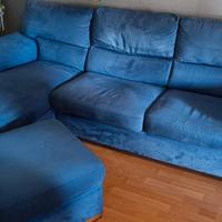 Divano letto 3 piazze blu