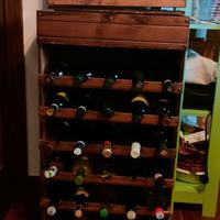 n 2 cantinette di legno porta vini