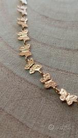 Collana con farfalle fine in oro