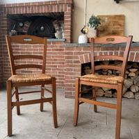 Coppia di sedie impagliate