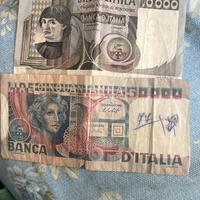 Banconota 10000 lire e 50000 lire