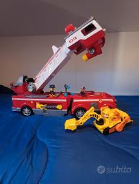 PAW PATROL camion pompieri + escavatore