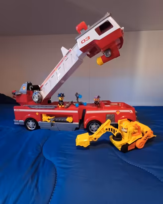 PAW PATROL camion pompieri + escavatore