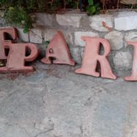 lettere in terracotta  Impruneta vintage 