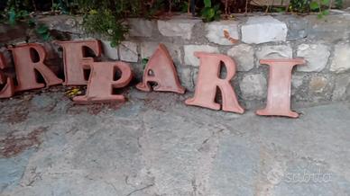 lettere in terracotta  Impruneta vintage 
