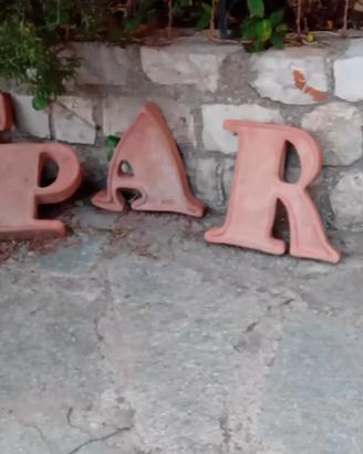 lettere in terracotta  Impruneta vintage 