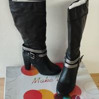 Stivali neri tacco donna 