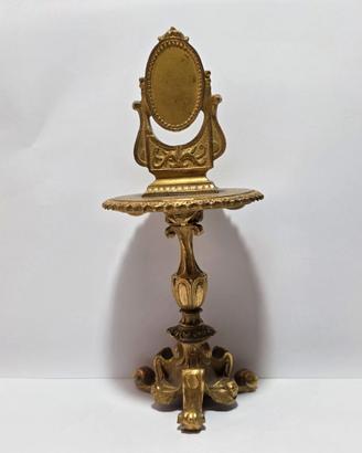 Antico Tavolinetto Miniatura XIX Sec Bronzo Dorato