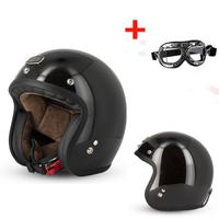 CASCO JET MOTO GASOLINE GLITTERATO +OCCHIALI CROMO