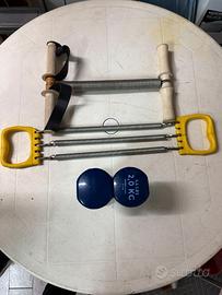 Kit Fitness Manubri 2kg Decathlon + attrezzi