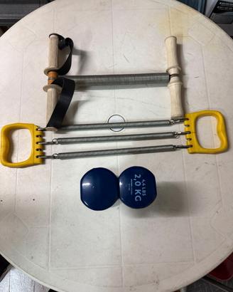 Kit Fitness Manubri 2kg Decathlon + attrezzi