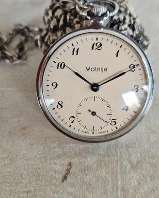 OROLOGIO DA TASCA MOLNIJA RUSSIA URSS CATENELLA