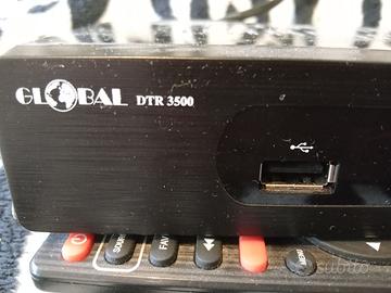 decoder global dtr3500 dvb-t2 con telecomando