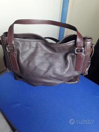 Maxi borsa donna di A. Testoni vintage in pelle 