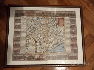 Quadro con stampa antica Ducato Savoia