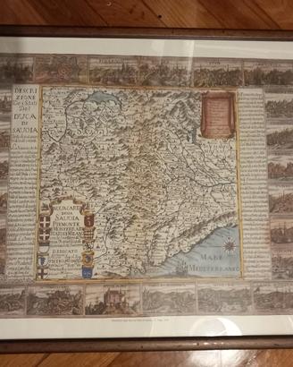 Quadro con stampa antica Ducato Savoia