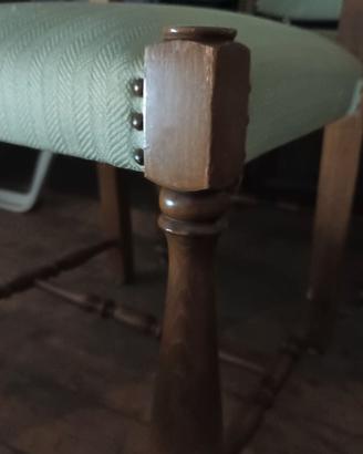 Set 4 sedie antiche stile neorinascimento verdino