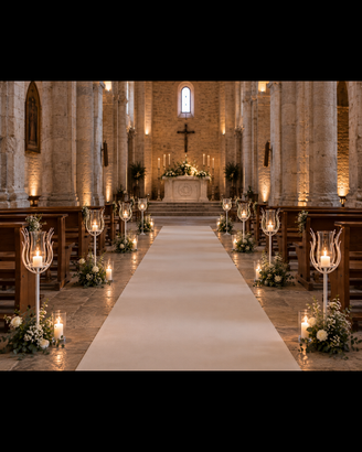 21 Candelabri/portacandele matrimonio ed eventi
