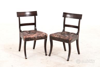 Coppie di sedie in mogano 