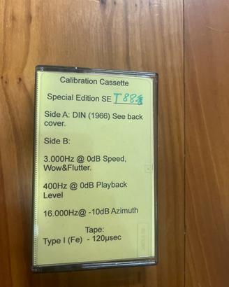 Audiocassetta taratura testine