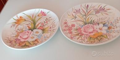 Coppia piatti decorativi da parete vintage 