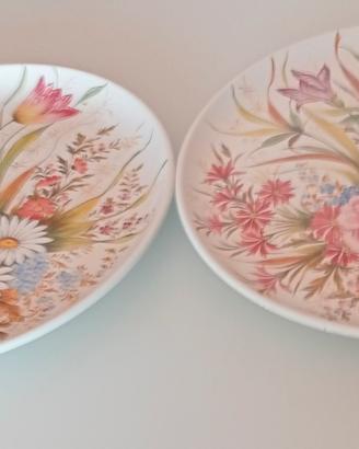 Coppia piatti decorativi da parete vintage 