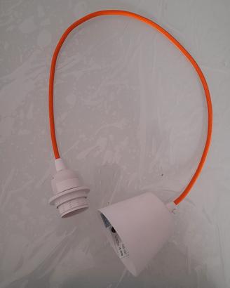 Porta lampada con cavo tessile