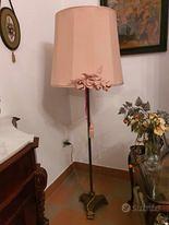 lampada da terra pianta in ottone