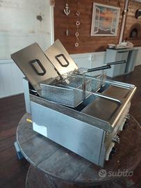 friggitrice a gas 2 vasche 8+8
