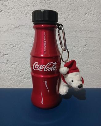 Borraccia termica coca cola con orsetto peluche 